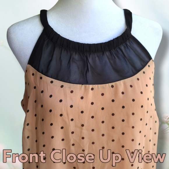 Enfocus Studio Polka Dot Halter Knee Length Dress Size 6 - Picture 3 of 9